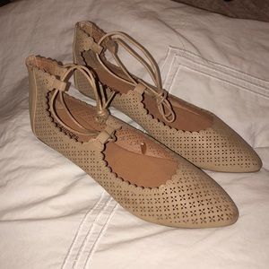 Never Been Worn** Nude Lace Up Flats